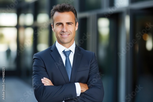 Smiling Businessman In Professional Setting