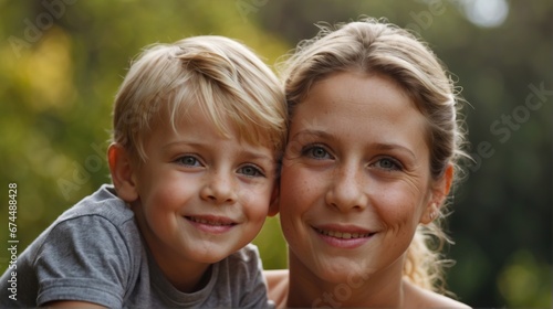 happy days mother with child, close up, maternal love and tenderness