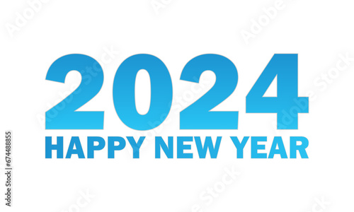 2024 Happy New Year background Vector illustration. Celebration concept. Suitable for greeting card, poster and banner.