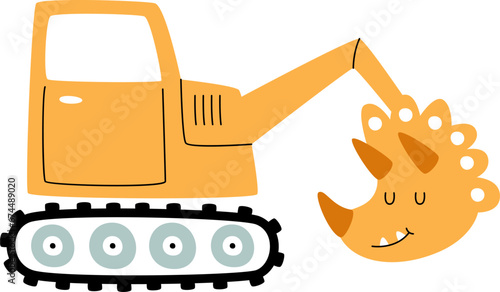 Dinosaur Excavator Truck