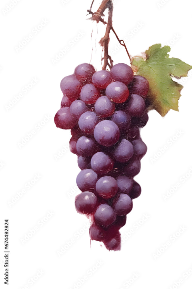 Fototapeta premium Fresh grape on white background， fresh grape isolated ,