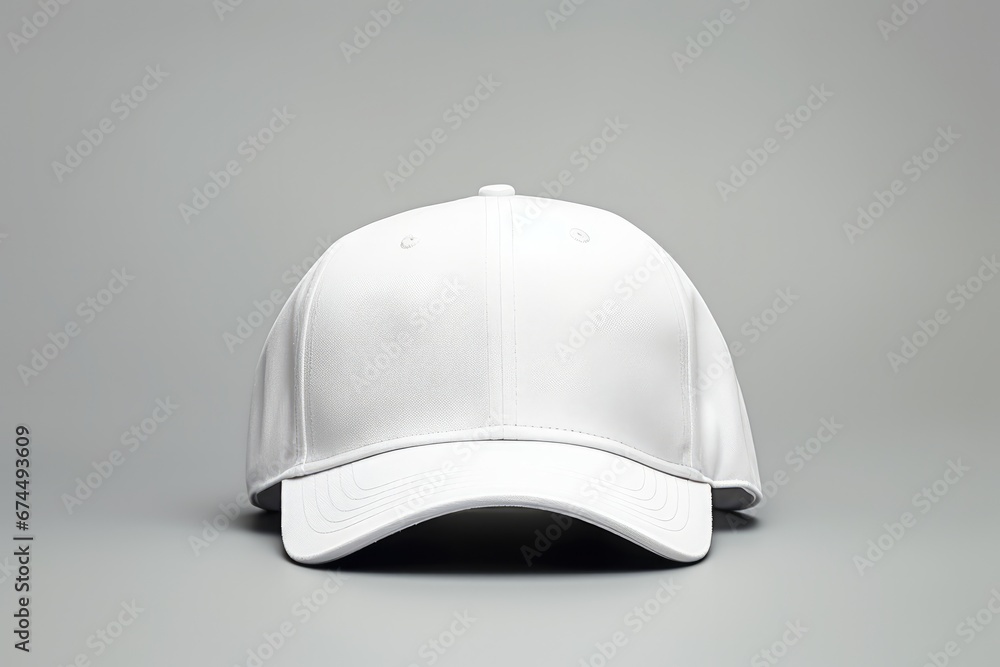 White Cap Mockup, Isolated Blank Collared Shirt Template, Front And Back View, White Background White Cap Mockup, Isolated Blank Collared Shirt Template, Front And Back View, White Background