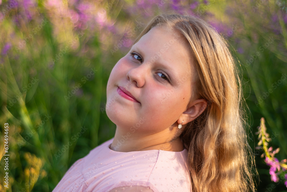 Portrait. A beautiful, elegant girl. The child is a model. Portrait. A beautiful, elegant girl. The child is a model.