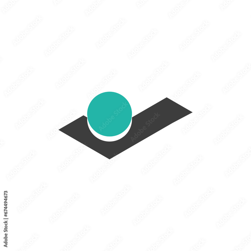 Checkmark and round logo concept. Good people logo vector illustration