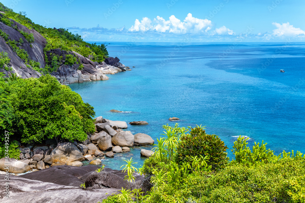 West coast of Island Mahe, Republic of Seychelles, Africa.