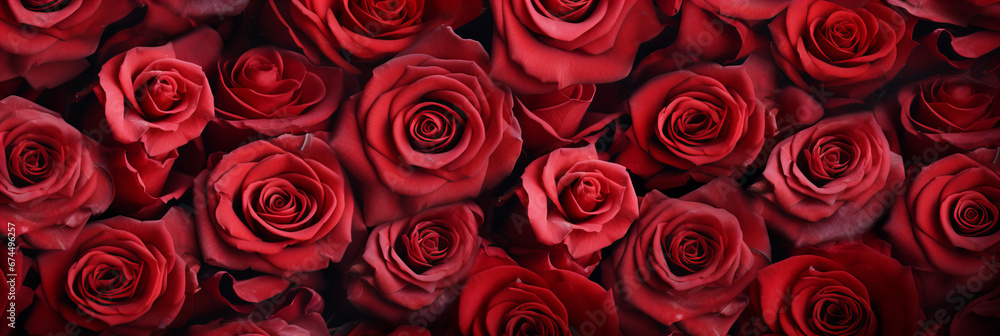 red roses clouse up background for Valentine's Day banner red roses clouse up background for Valentine's Day banner