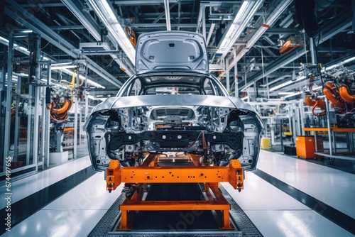 Auto Assembly Line In Car Factory