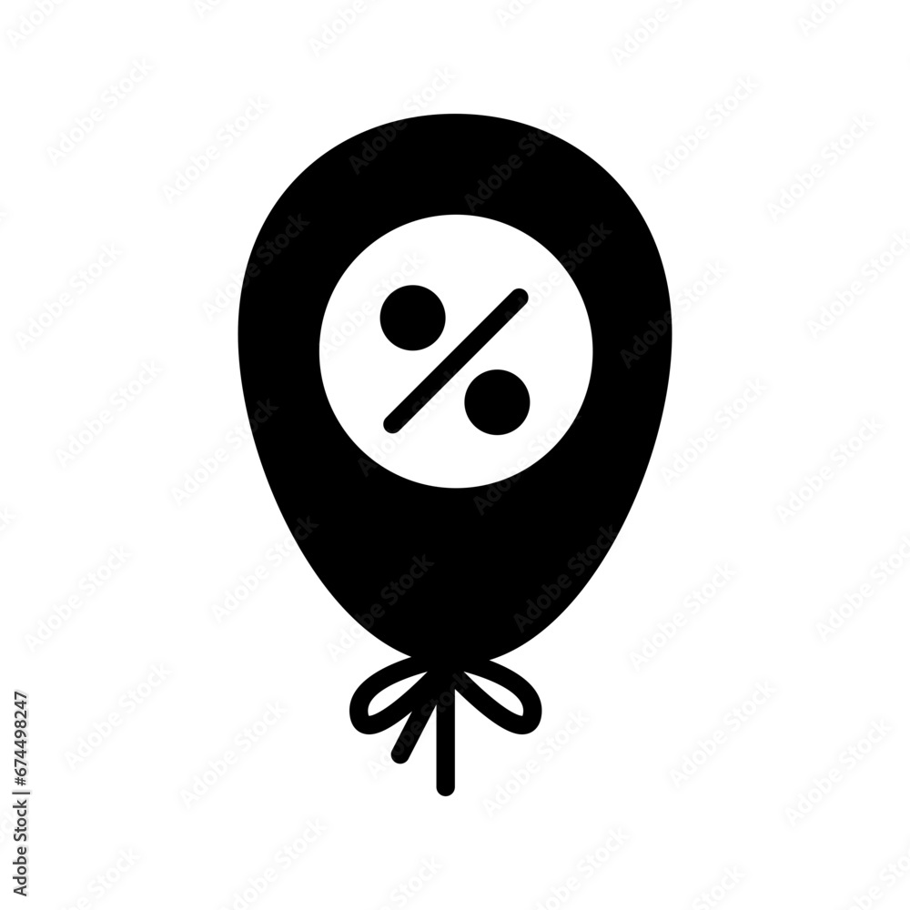 Balloon Glyph Style in Design Icon Balloon Glyph Style in Design Icon