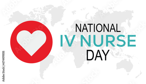 Vector illustration on the theme of National IV Nurse day observed each year during January.banner, Holiday, poster, card and background design.