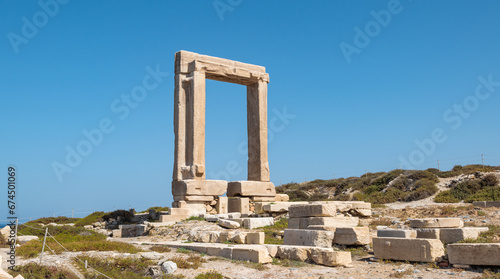 Temple of Apollo, Portara of Naxos in Greece.