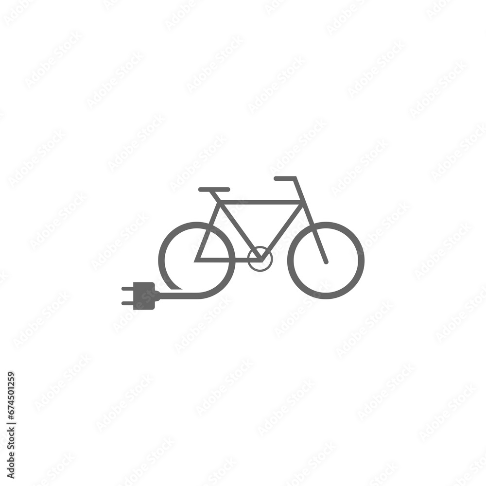Fototapeta premium E bike icon isolated on transparent background