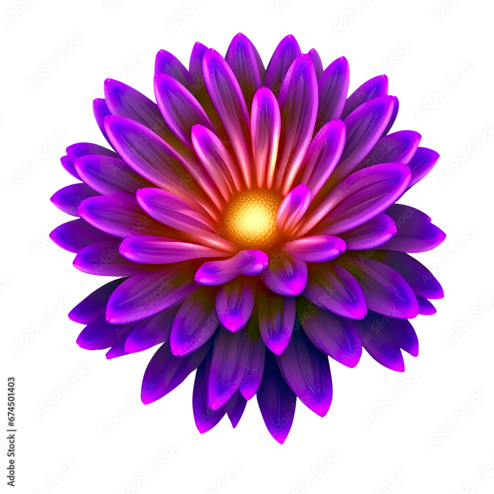 Ethereal Violet Flower in Pink & Violet - Artistic Botanical Illustration with Delicate Petals