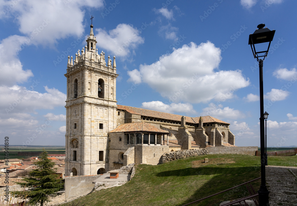 San Hipolito el Real church of Tamara de Campos in a sunny day, Palencia, Castilla y Leon, Spain. San Hipolito el Real church of Tamara de Campos in a sunny day, Palencia, Castilla y Leon, Spain.