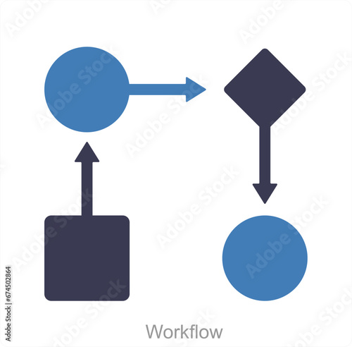 Workflow and implementation icon concept