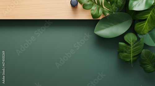 table overhead desk leaf top view illustration green design, above flower, lay flatlay table overhead desk leaf top view photo