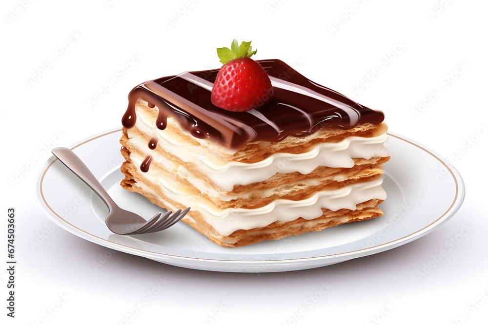 Generative AI : Pastry cake isolated on transparent or white background. Generative AI : Pastry cake isolated on transparent or white background.