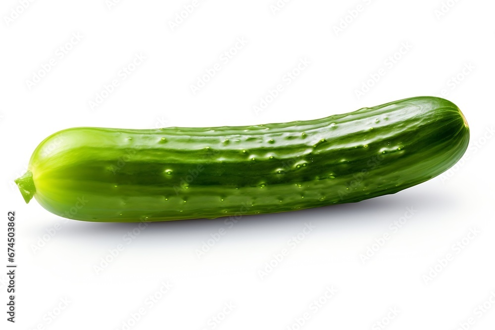 Generative AI : Cucumber isolated on transparent or white background. Generative AI : Cucumber isolated on transparent or white background.
