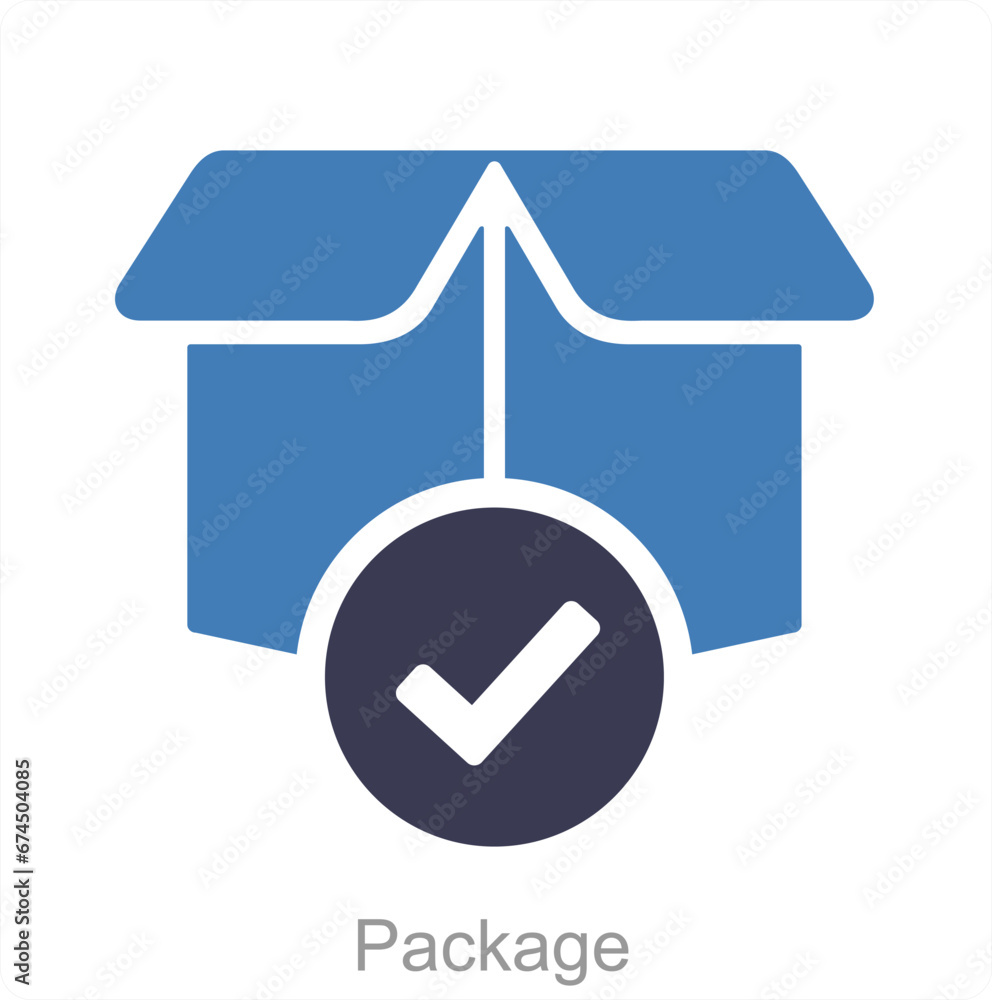 Package and parcel icon concept Package and parcel icon concept