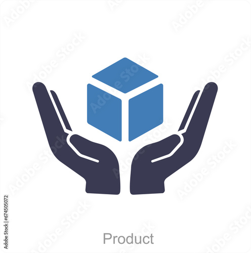 Product and parcel icon concept