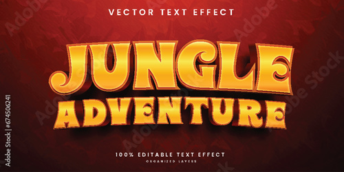 Jungle adventure 3d editable text effect template