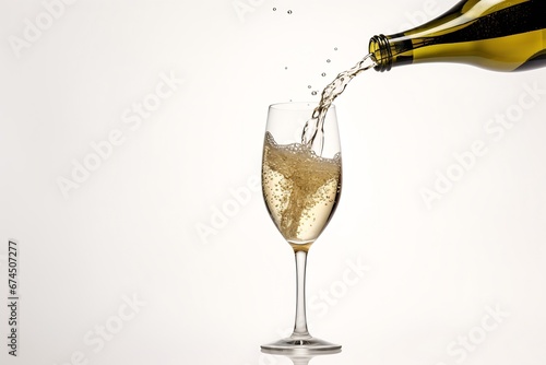 Generative AI : person pouring champagne into glass