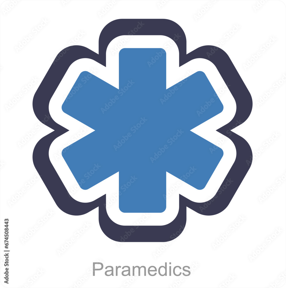 Paramedics and emergency icon concept Paramedics and emergency icon concept