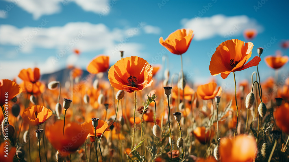 Obraz premium bright poppy flower