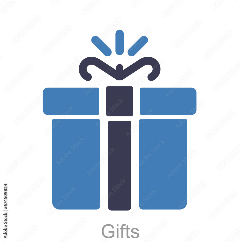 Gifts and presents icon concept Gifts and presents icon concept