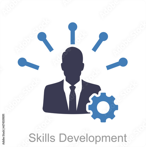 Skills Development and abilities icon concept