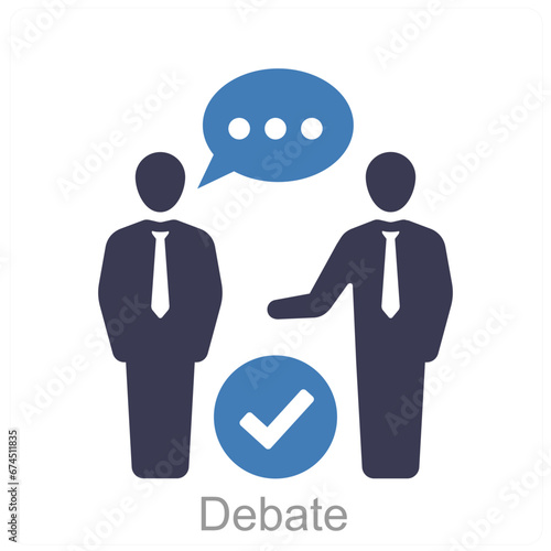 Debate and discuss icon concept