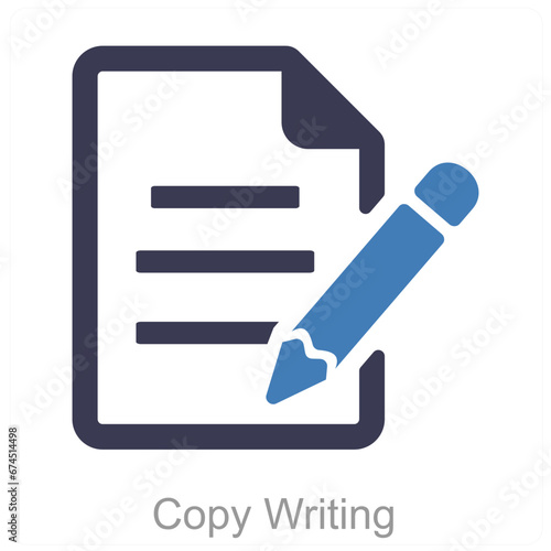 Copy Writing and blog icon concept