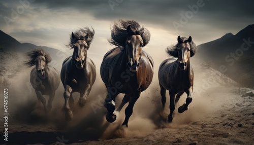 horses in the desert © Ersan
