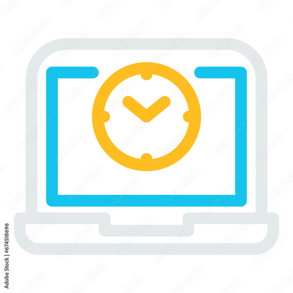 laptop icon and technology action
