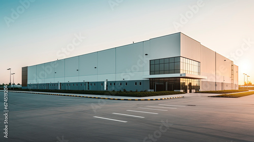 Innovative modern logistics and warehousing center complex building