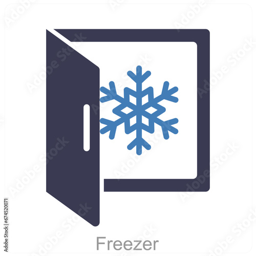 Freezer and deep icon concept