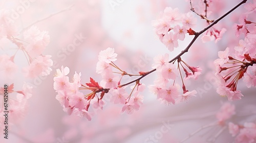 photography of a cluster of vibrant pink cherry blossoms 