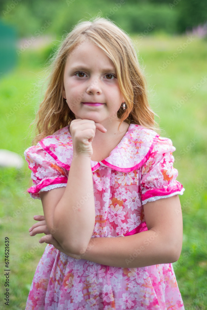 Portrait. A beautiful, elegant girl. The child is a model. Portrait. A beautiful, elegant girl. The child is a model.
