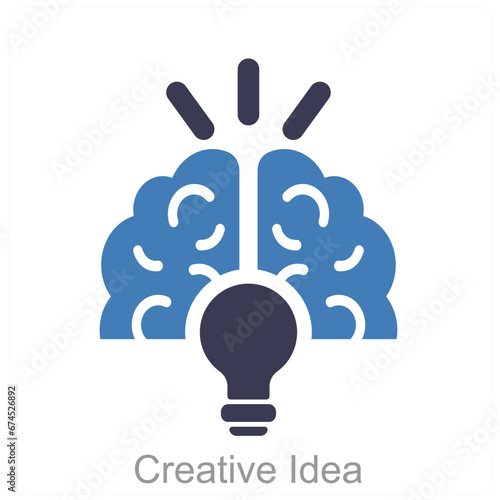 Creative Idea and idea icon concept 