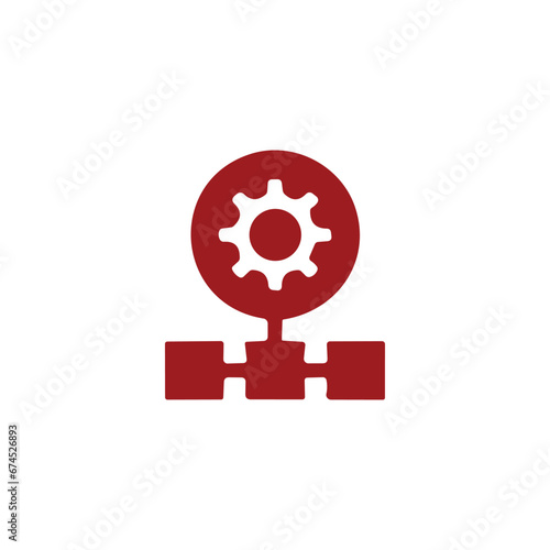 Artificial intelligence icon on white background