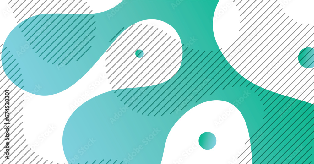Abstract liquid wave background with green and white gradient color background