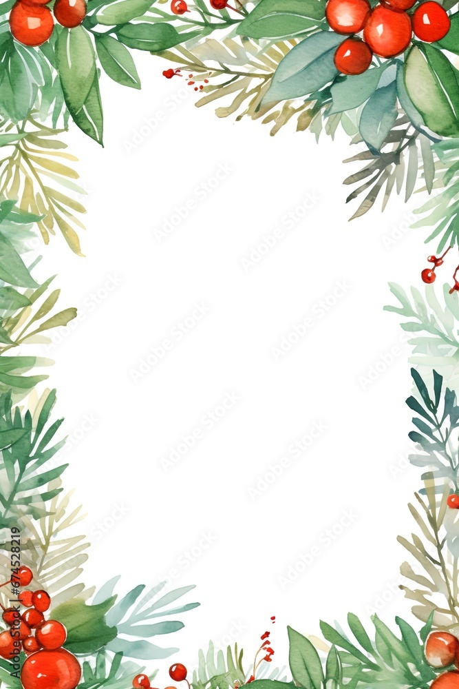 Fototapeta premium Christmas background frame with place for your text.