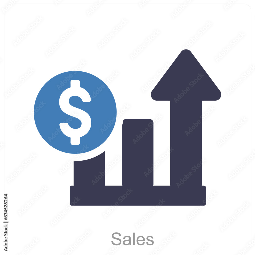 Sales and business icon concept Sales and business icon concept