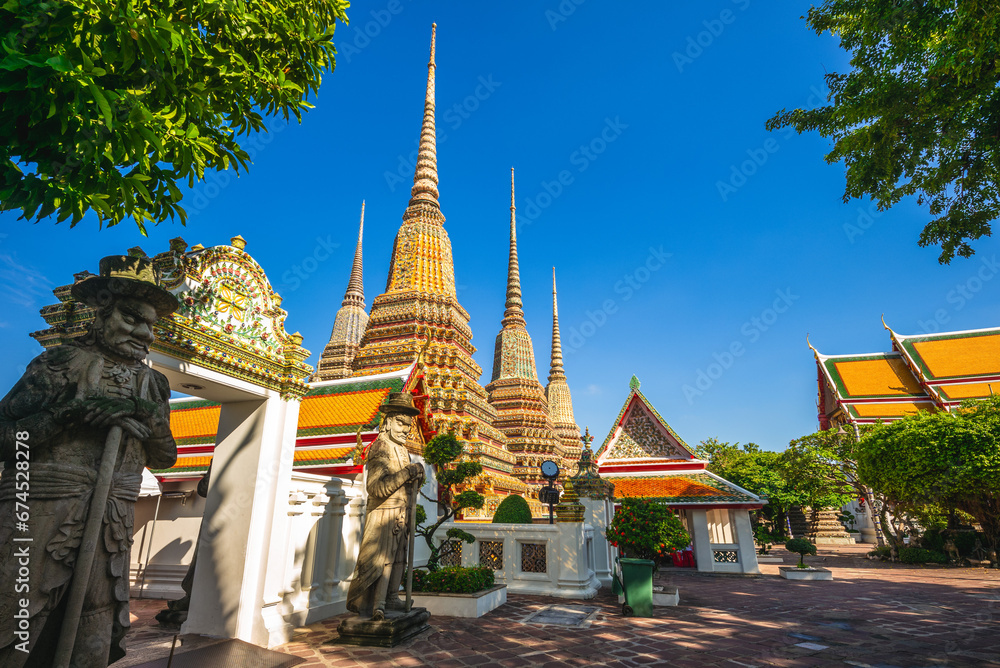 Naklejka premium Phra Chedi Rai of Wat Pho, a Buddhist temple complex in Bangkok, Thailand.