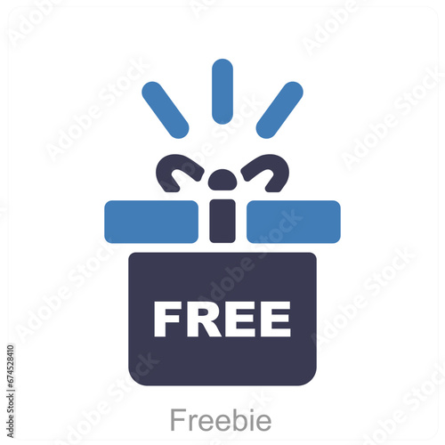 Freebie and free icon concept 