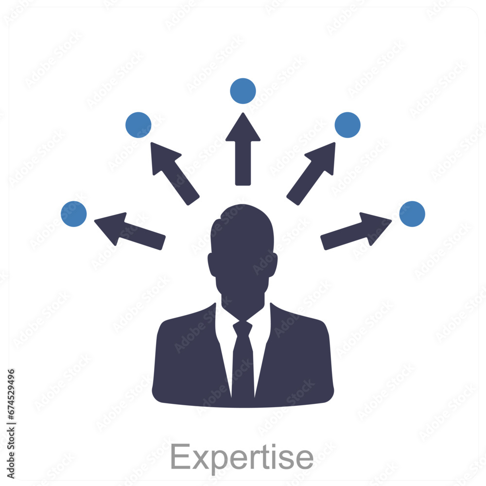 Expertise and expert icon concept 