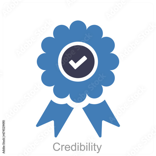 Credibility and customer icon concept 