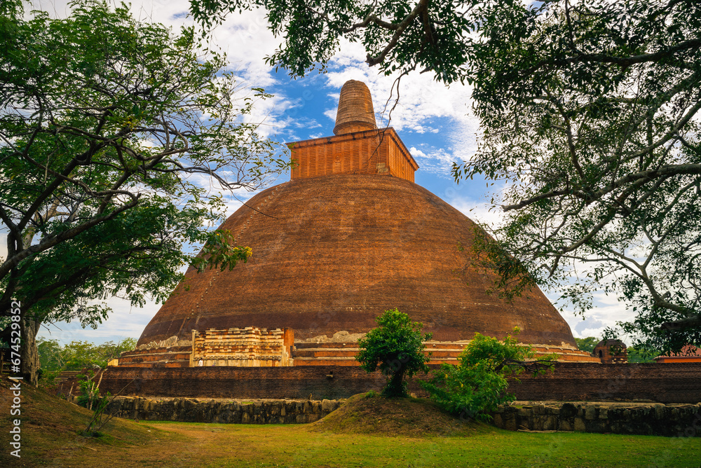 Abhayagiri Dagoba in Anuradhapura, a major city located in north central plain of Sri Lanka