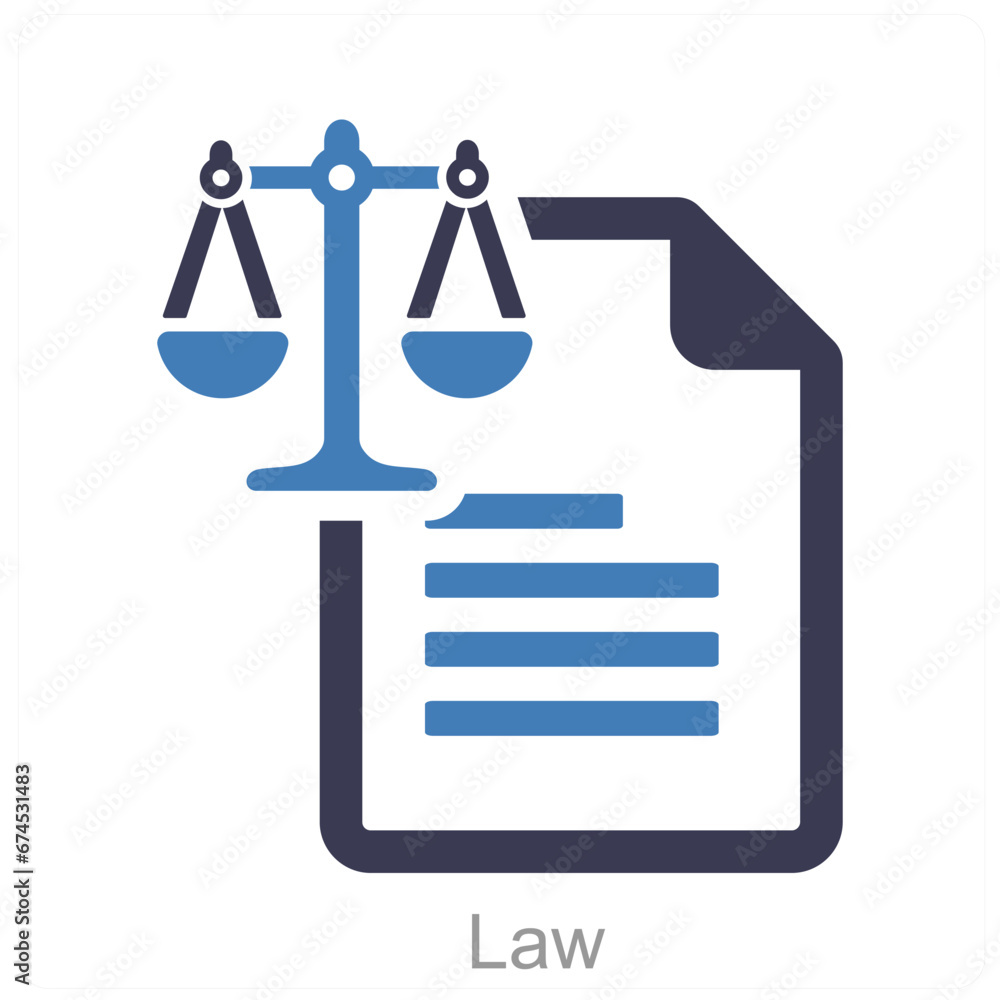 Law and legal icon concept Law and legal icon concept