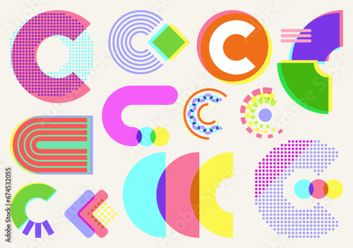 C - RISOGRAPH STOCK, COLORFUL AND COOL IN VECTOR DESIGN