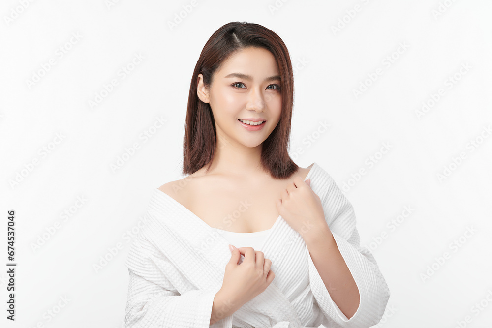 Beautiful young asian woman with clean fresh skin on white background, Face care, Facial treatment, Cosmetology, beauty and spa, Asian women portrait. Beautiful young asian woman with clean fresh skin on white background, Face care, Facial treatment, Cosmetology, beauty and spa, Asian women portrait.